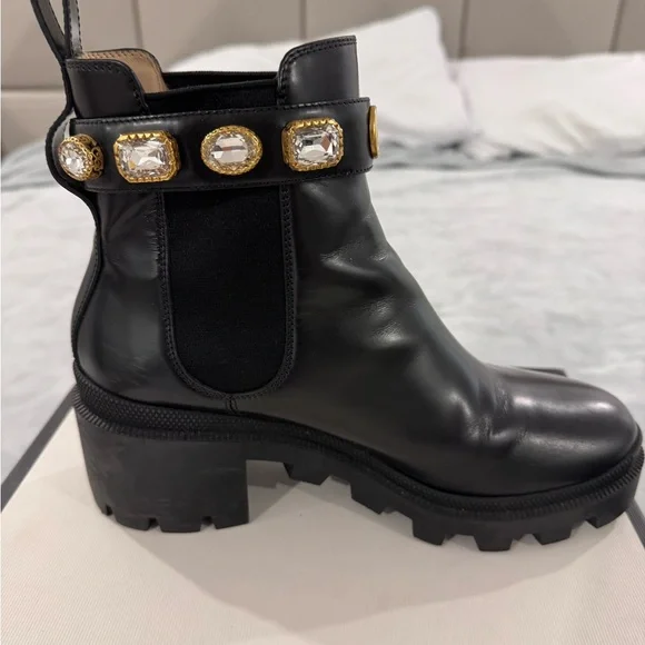 Gucci Black Leather Ankle Boots - Picture 6 of 11